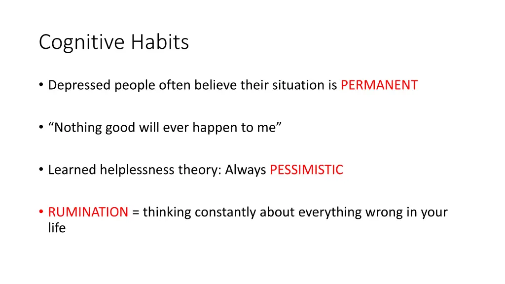 cognitive habits