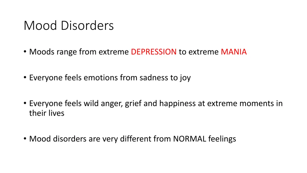 mood disorders