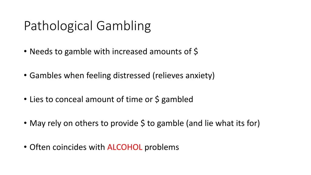 pathological gambling