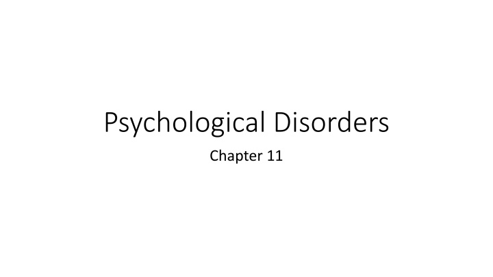 psychological disorders