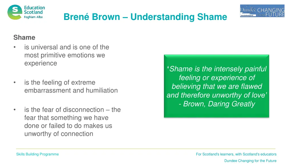 bren brown understanding shame