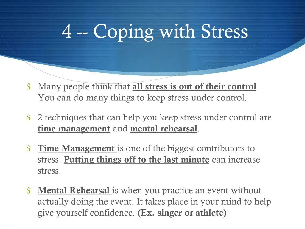 4 coping with stress