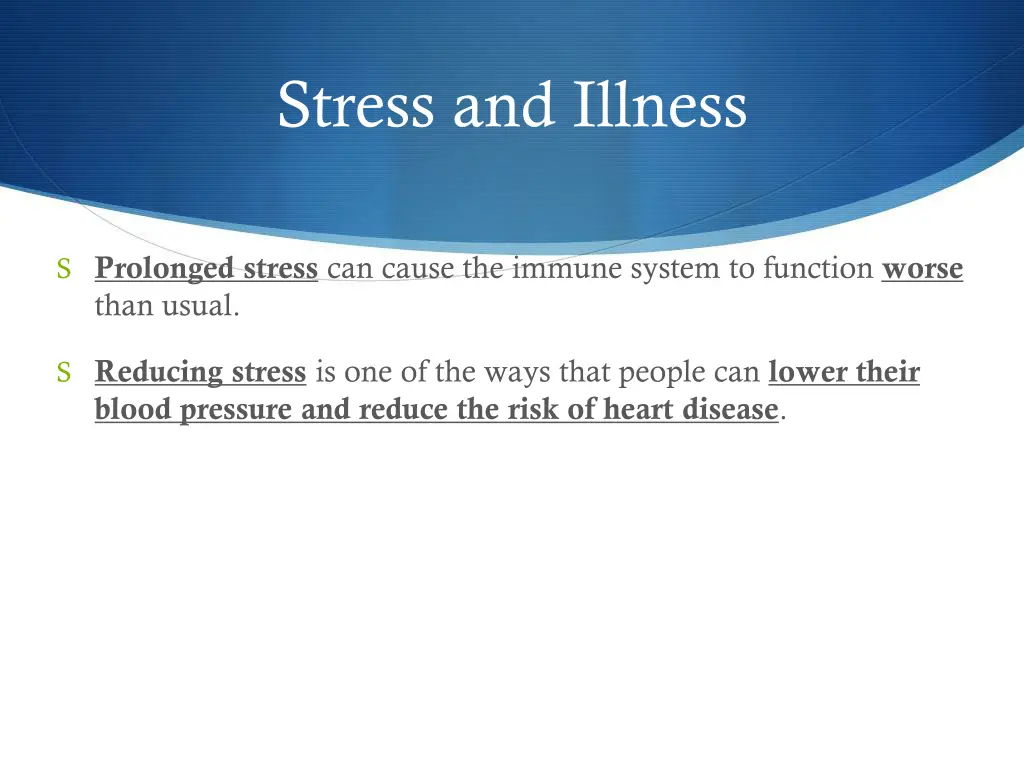 stress and illness 1