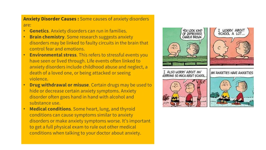 anxiety disorder causes some causes of anxiety