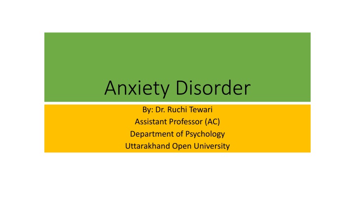 anxiety disorder