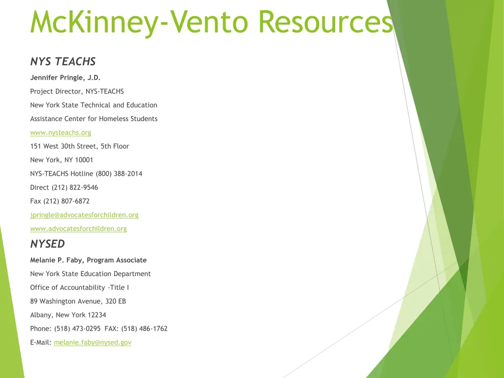 mckinney vento resources