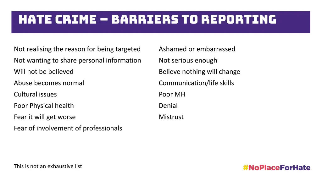 hate crime barriers to reporting 1