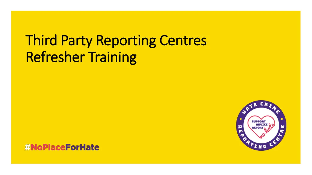 third party reporting centres third party