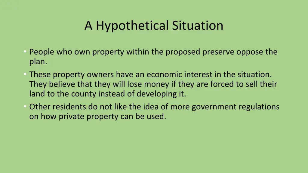 a hypothetical situation 3