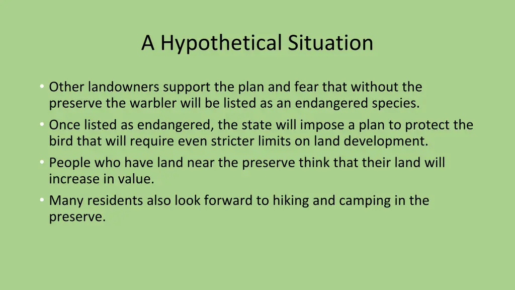 a hypothetical situation 4