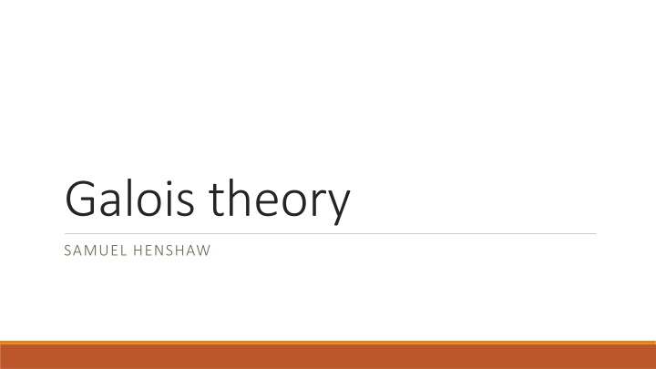 galois theory