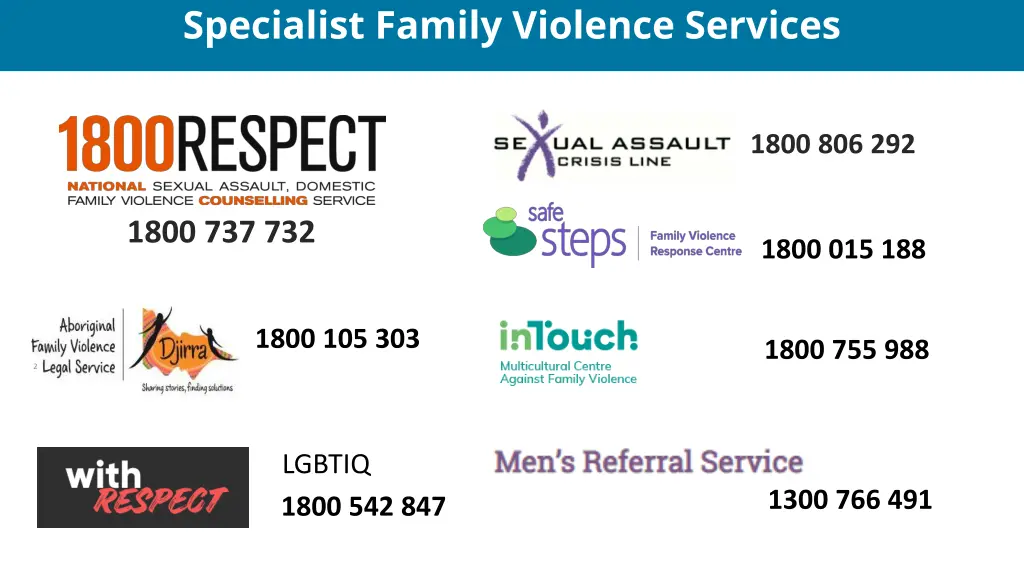 specialist family violence services