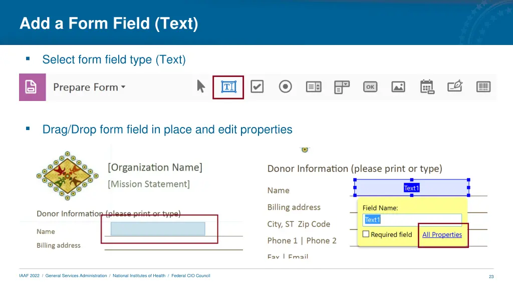 add a form field text