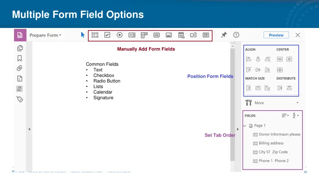 multiple form field options