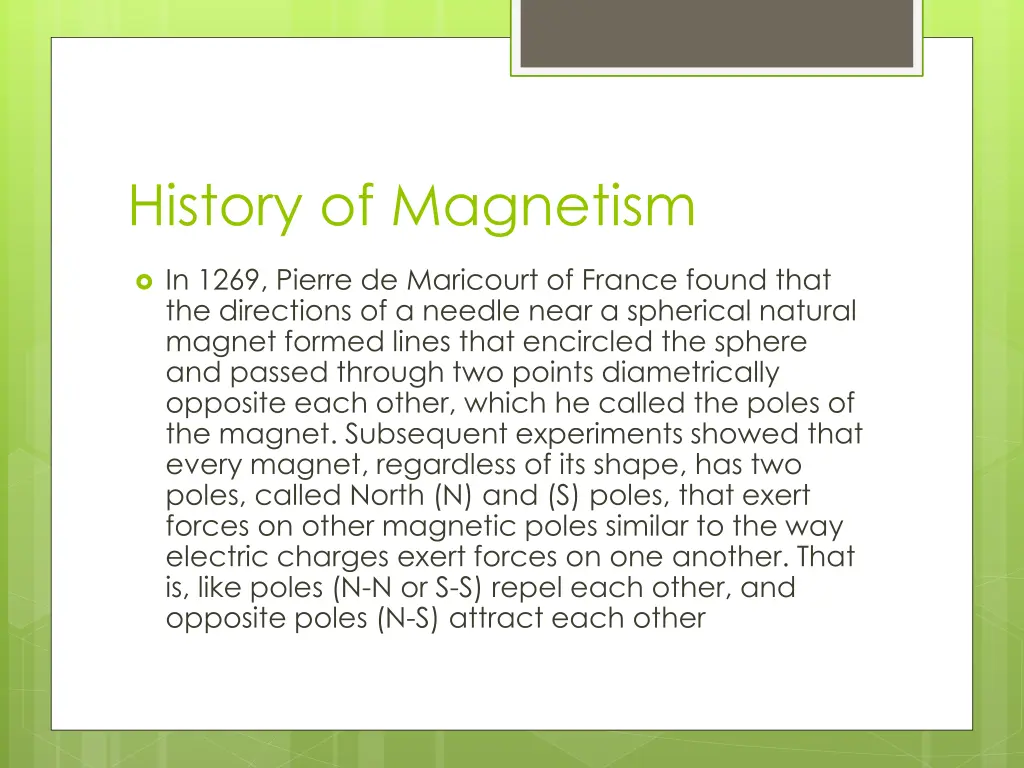 history of magnetism