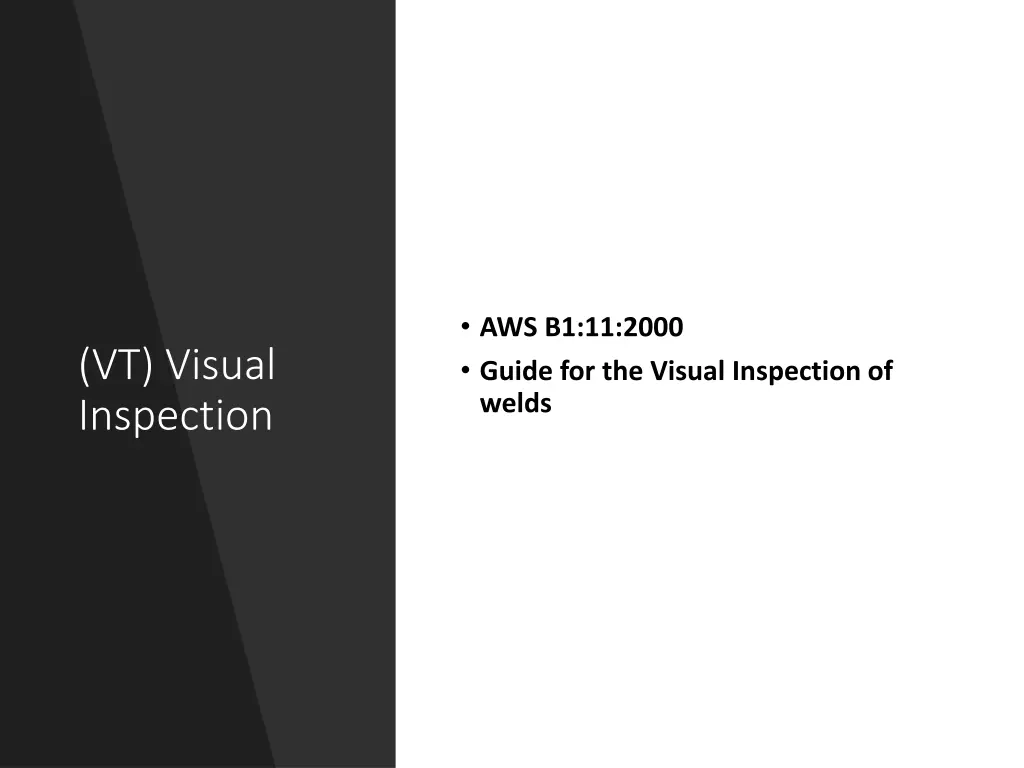 aws b1 11 2000 guide for the visual inspection