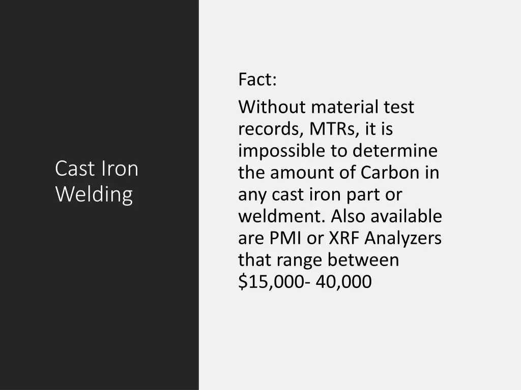 fact without material test records mtrs