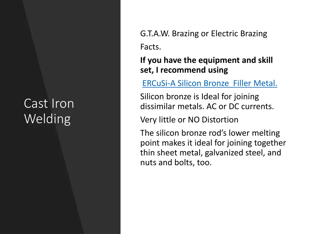 g t a w brazing or electric brazing facts