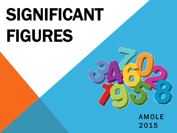 significant significant figures figures