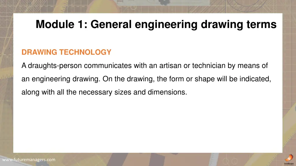 module 1 general engineering drawing terms