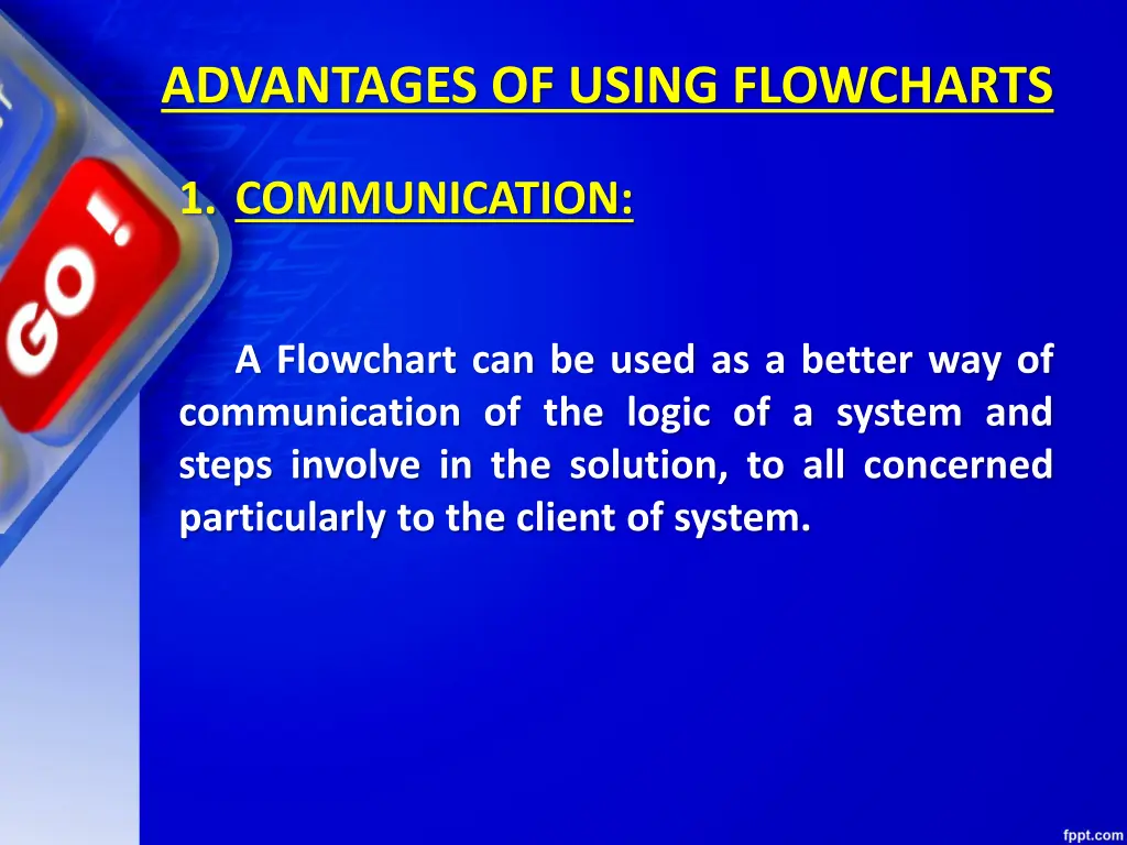 advantages of using flowcharts 1