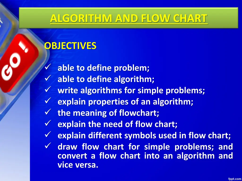 algorithm and flow chart