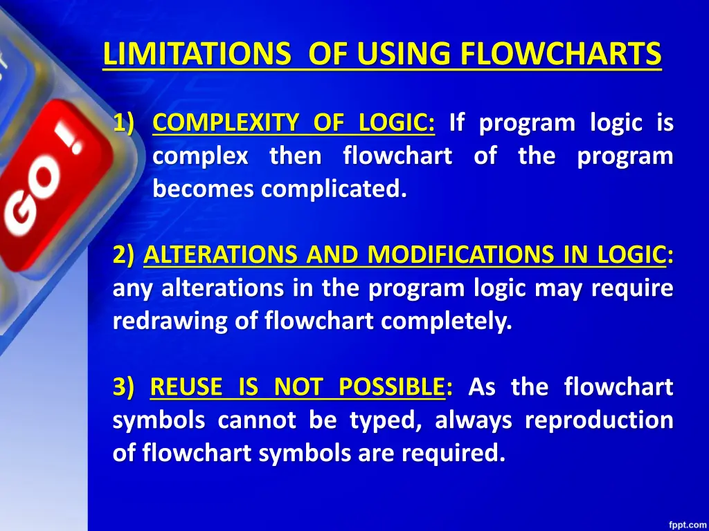 limitations of using flowcharts