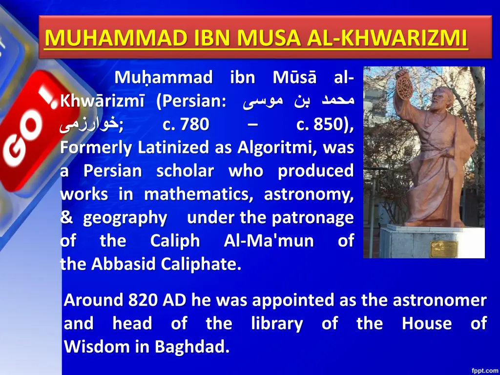 muhammad ibn musa al khwarizmi