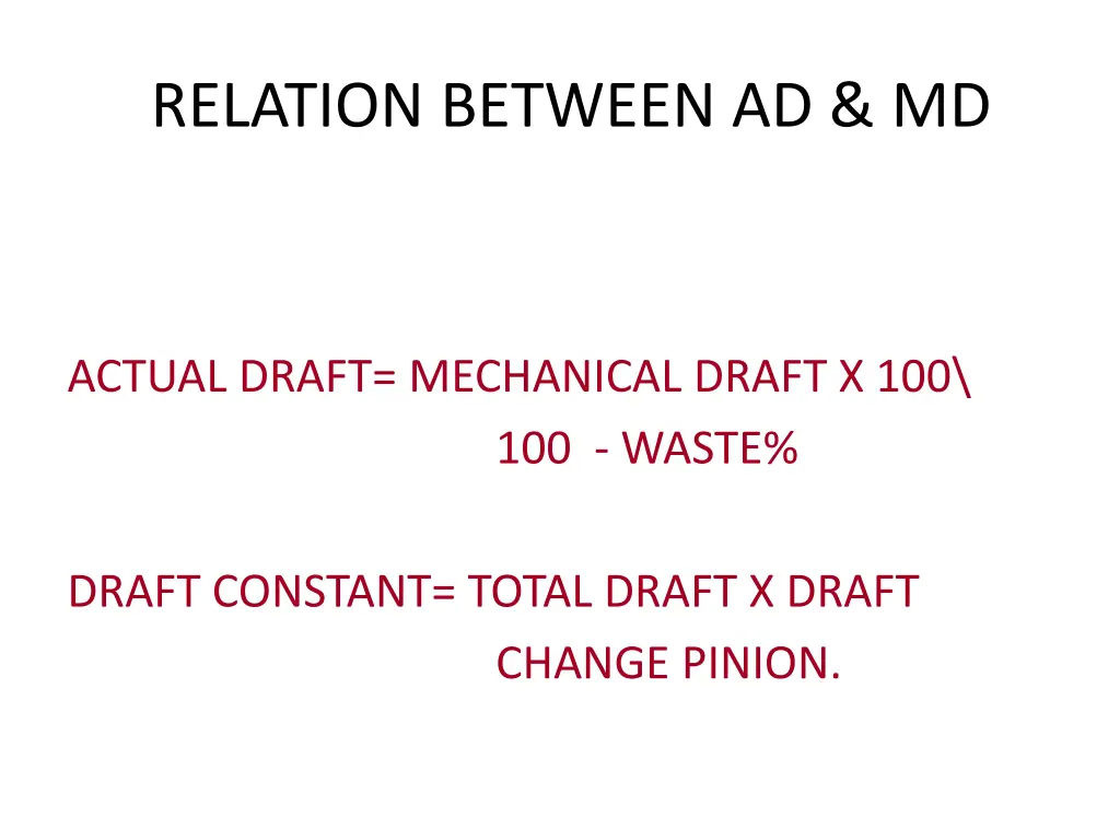 relation between ad md