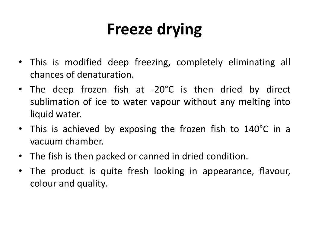 freeze drying