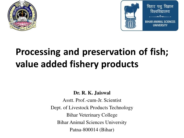 processing and preservation of fish value added