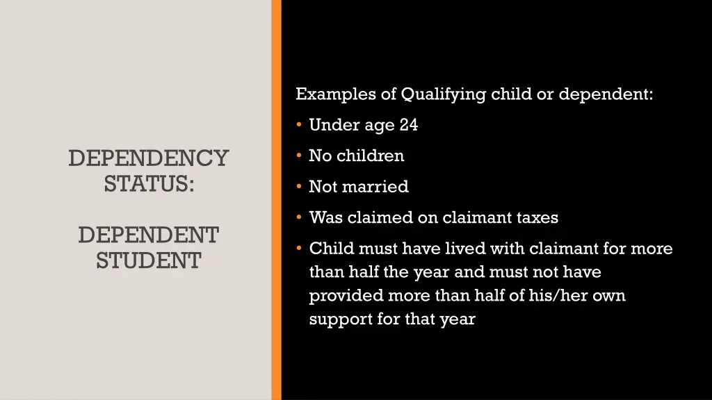 examples of qualifying child or dependent