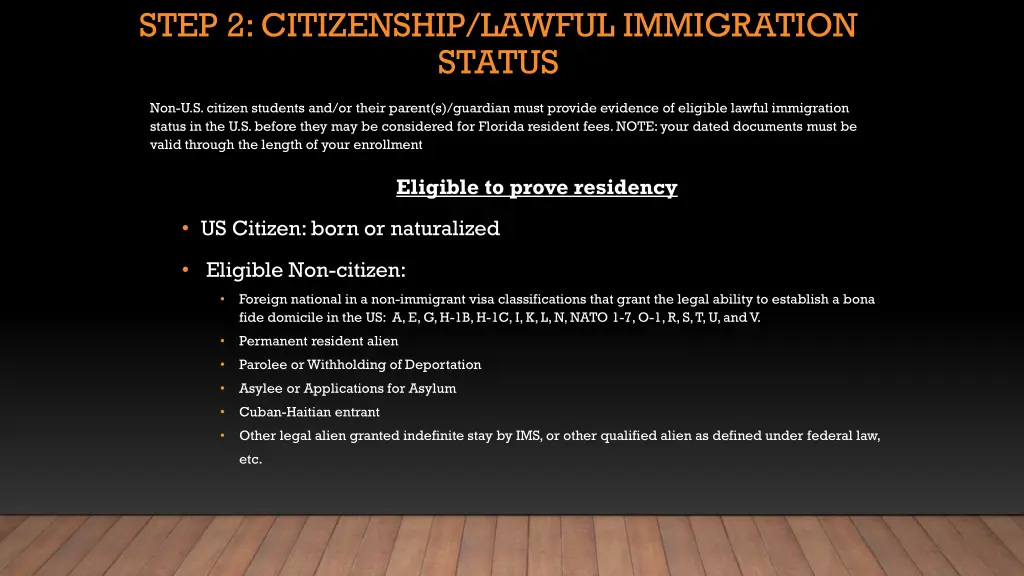 step 2 citizenship lawful immigration status