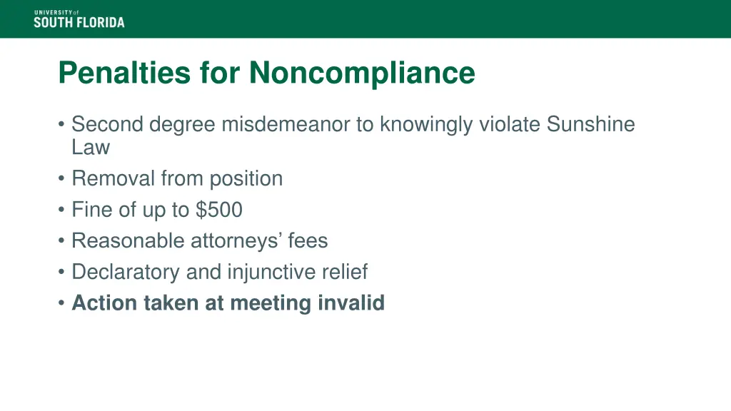 penalties for noncompliance