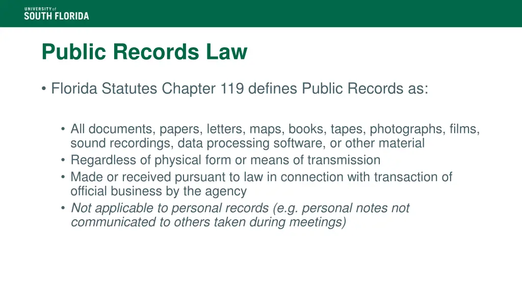 public records law