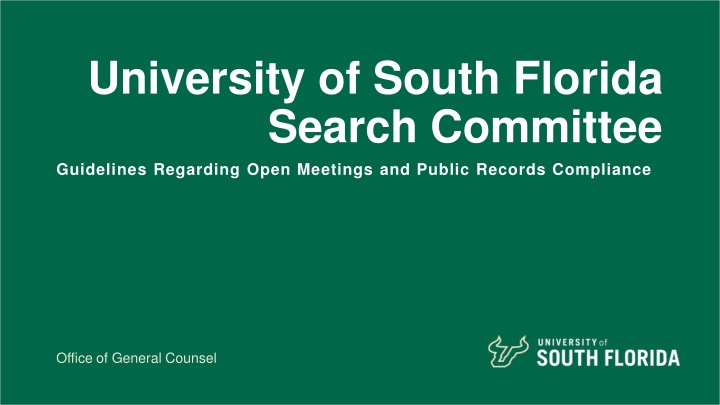 university of south florida search committee