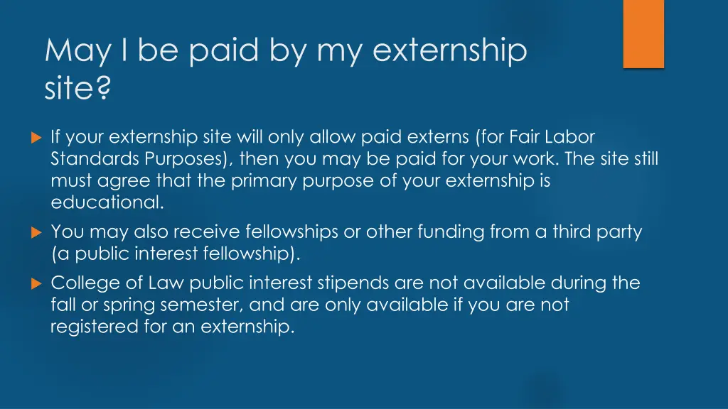 may i be paid by my externship site