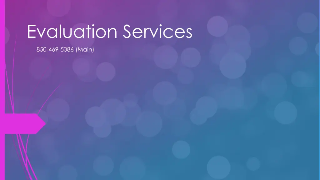 evaluation services