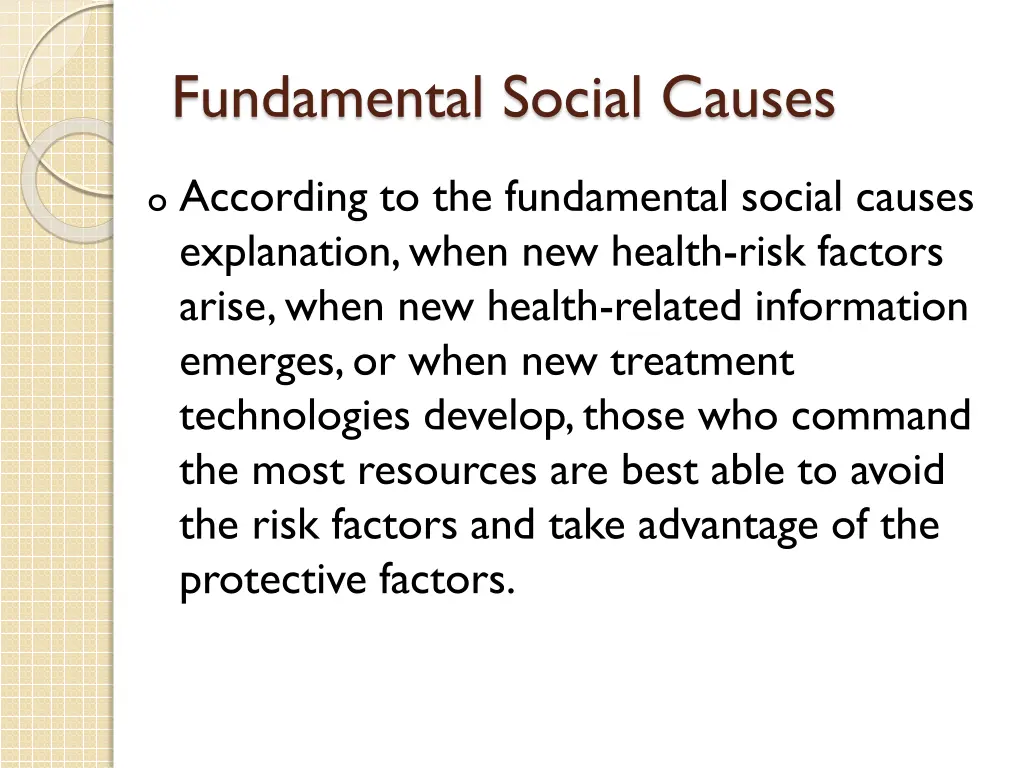 fundamental social causes 1