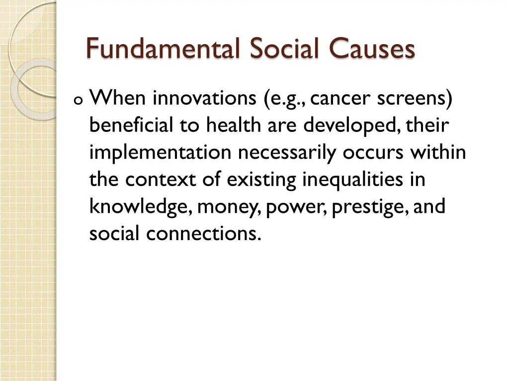 fundamental social causes 2