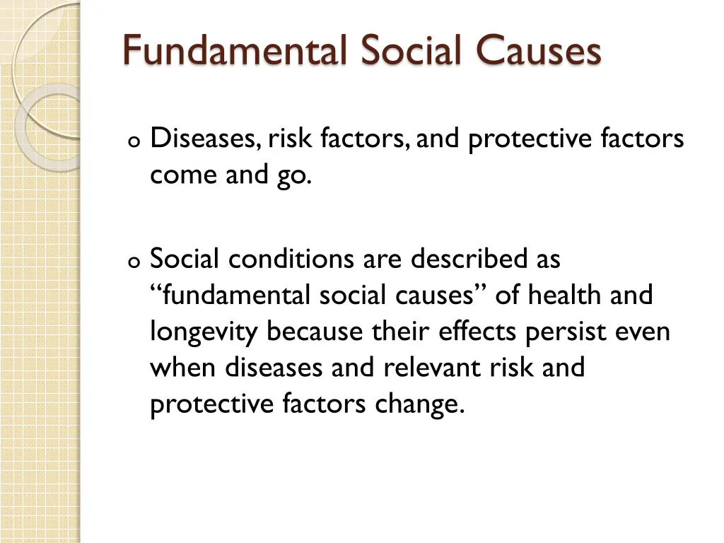 fundamental social causes 3