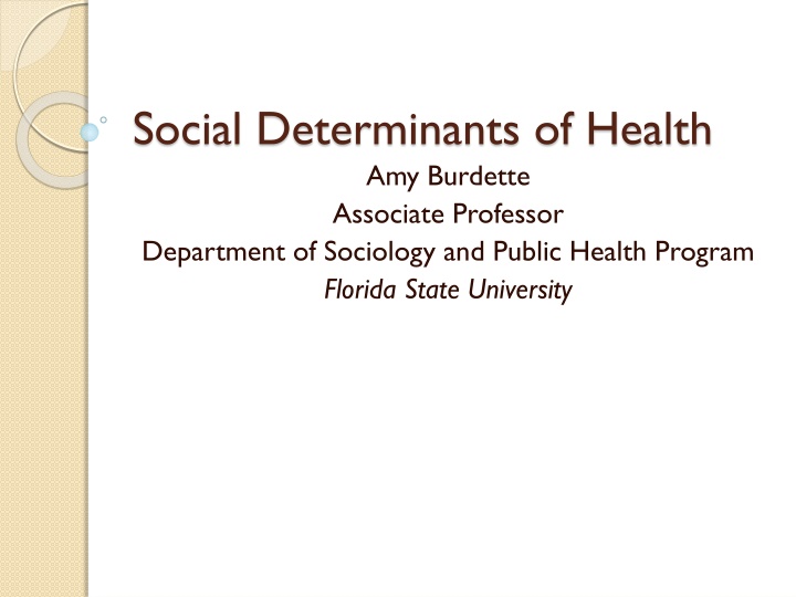 social determinants of health amy burdette