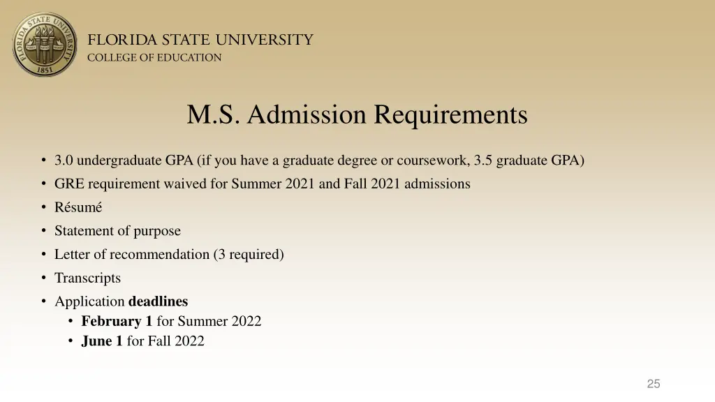 m s admission requirements