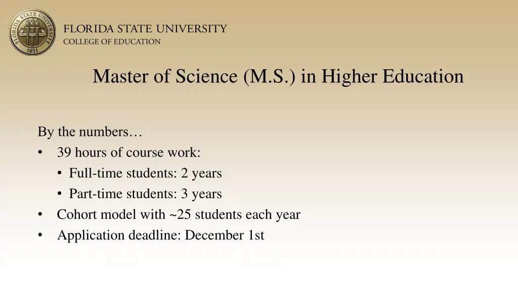 master of science m s in higher education