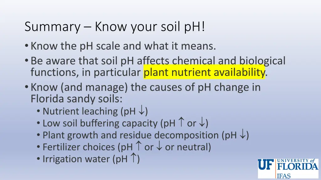 summary know your soil ph know the ph scale