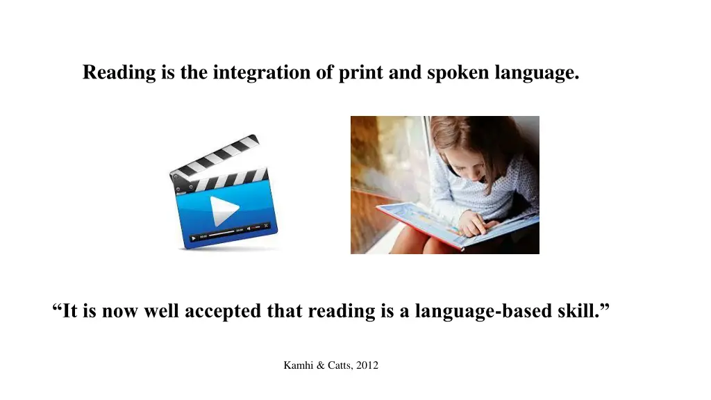 reading is the integration of print and spoken