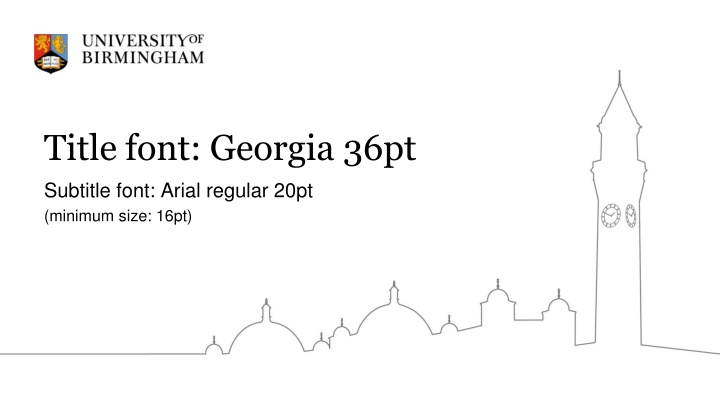 title font georgia 36pt