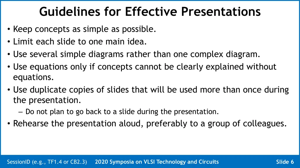 guidelines for effective presentations