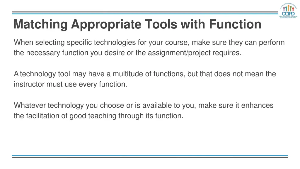 matching appropriate tools with function