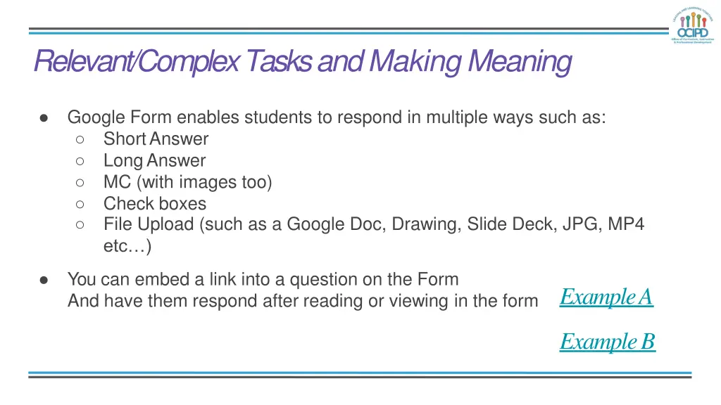 relevant complextasksandmakingmeaning